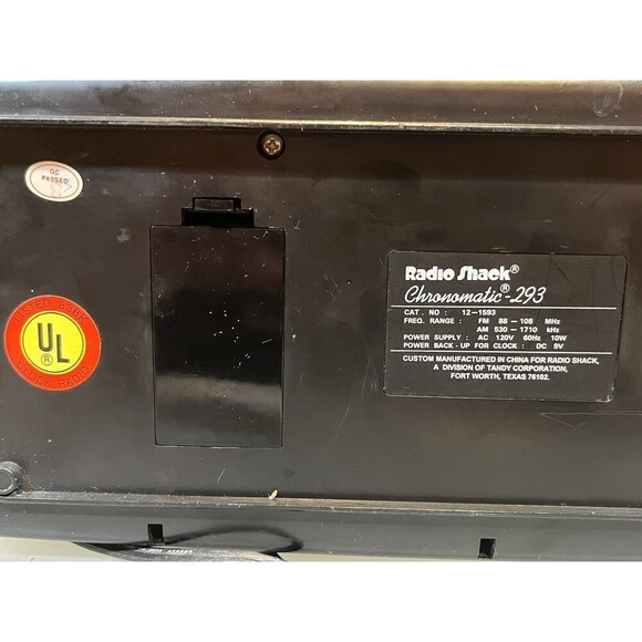 Vintage Radio Shack Chronomatic 293 Cassette Player Radio Tested/Works - Picture 10 of 11